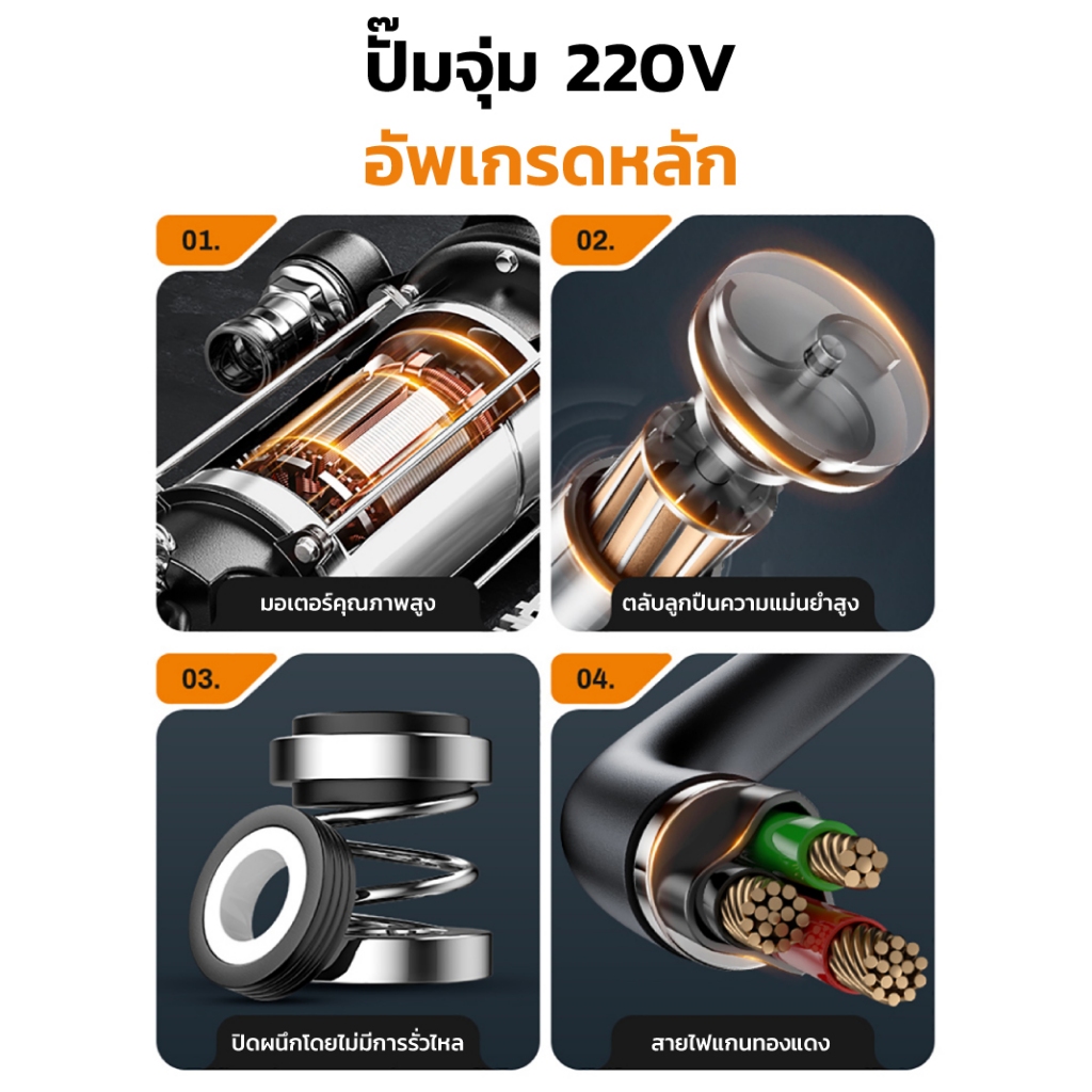 MONKEY  ปั๊มจุ่มสแตนเลส 304 ไดโว่ 1/2 นิ้ว | ปั๊มดูดน้ำ ปั๊มดูดโคลน | แรงดันสูง ใช้งานนาน | สำหรับบ่อน้ำ บ่อปลา ไร่นา - รูปที่ 2