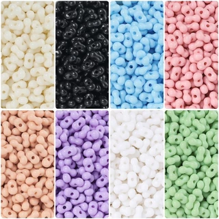 St.kunkka 4 * 6mm 100/200Pcs ลูกปัดนลูกปัดถั ่ วลิสงอะคริลิคแนวนอนรูปร ่ างถั ่ วลิสงแนวนอนลูกปัดกสําหรับ DIY สร ้