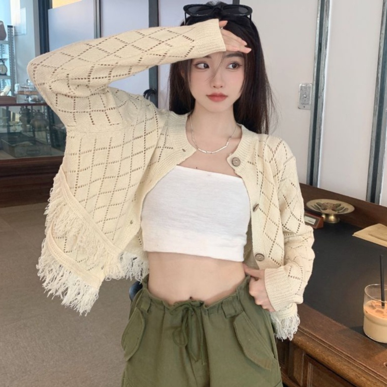 คาร์ดิแกน แขนยาว เสื้อคลุมไหมพรม กันหนาว คอV ผู้ชาย ผู้หญิง สาวอวบ คนอ้วนใส่ได้
