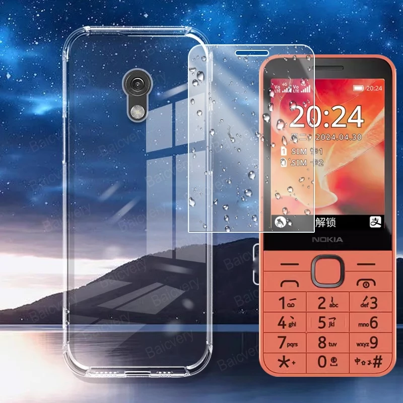 ปลอกสําหรับ Nokia 215 4G 2024 พร้อมเมมเบรนป้องกันการระเบิดนาโน Screem ฟิล์มนุ่มป้องกัน (ไม่รวมโทรศัพท์)