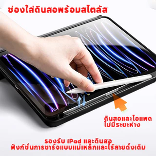 Kimwood เคสไอแพด Y พับ เคสสำหรับไอแพดมีที่ใส่ปากกา ใช้ได้กับMini6 Air6 Air5 Gen10/9 Pro11 เคสไอแพดใส