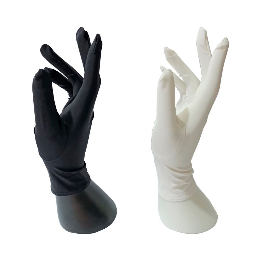 Handling ถุงมือยืดสีขาวสีดําสําหรับอัญมณีเพชร Gold Silver นาฬิกาเครื่องประดับ Luxury Shop Sales Staff Photograph