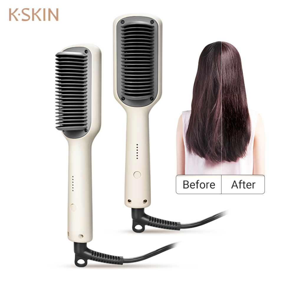 K.SKIN KD680 หวีผมตรงเครื่องหนีบผม 33W พลังงานต่ําเซรามิคความร้อนอย่างรวดเร็วควบคุมอุณหภูมิ Anti Scalding