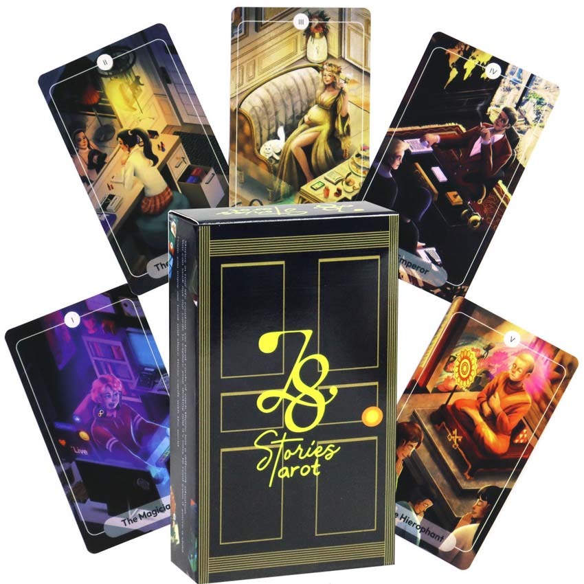 Stories Tarot 78 การ์ดดาดฟ้า Tarot Game Deck 10x6 ซม