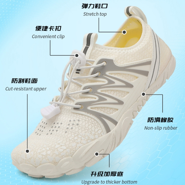 RUGGA ใหม่ Aqua รองเท้า Breathable Quick Dry Non-slip รองเท้าน้ําสําหรับผู้หญิง Beach Wading รองเท้าตกปลา GYM รองเท้า - รูปที่ 4