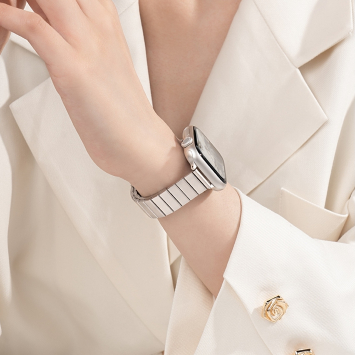 สายนาฬิกาข้อมือ สเตนเลส โลหะ บาง เรียบง่าย สําหรับ iWatch Series 10 9 8 7 6 SE 5 4 3 2 ultra 2 For สายนาฬิกา applewatch Size 41 มม. 45 มม. 46 มม. 42 มม. 40 มม. 44 มม. 49 มม.