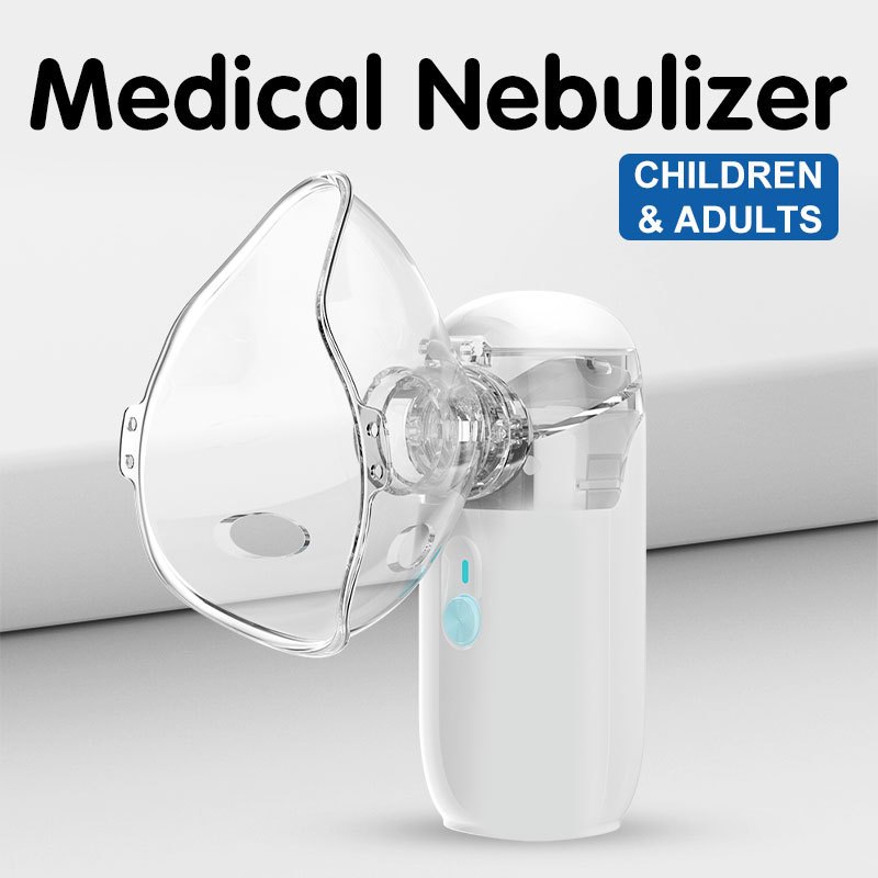 แบบพกพา Ultrasonic Atomizer Inhaler เกรดทางการแพทย์ Silent Nebulizer Treatment ปรับ Mist Volume Asthma เหมาะสําหรับผู้ใหญ่/เด็ก