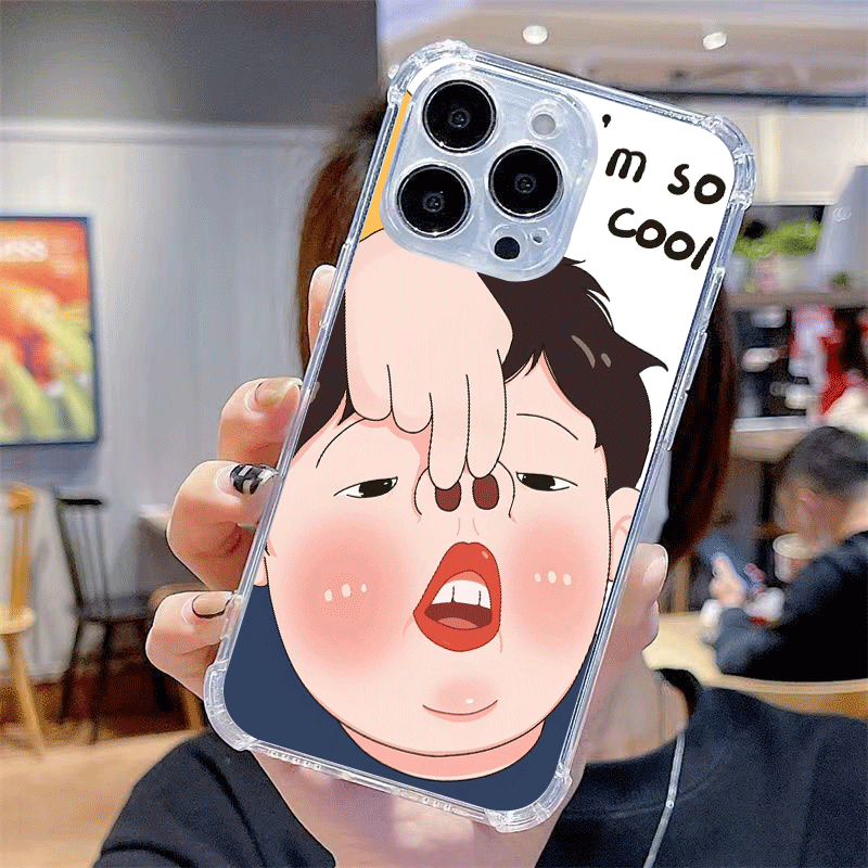 สําหรับoppo A60 A18 A17 A17K A16 A16K A78 A58 A98 A38 A79 A96 A55 A95 A76 A77s A77 A3s A5s A57 A54 A74 การ์ตูนตลกเคสโทรศัพท์สาวน่ารัก