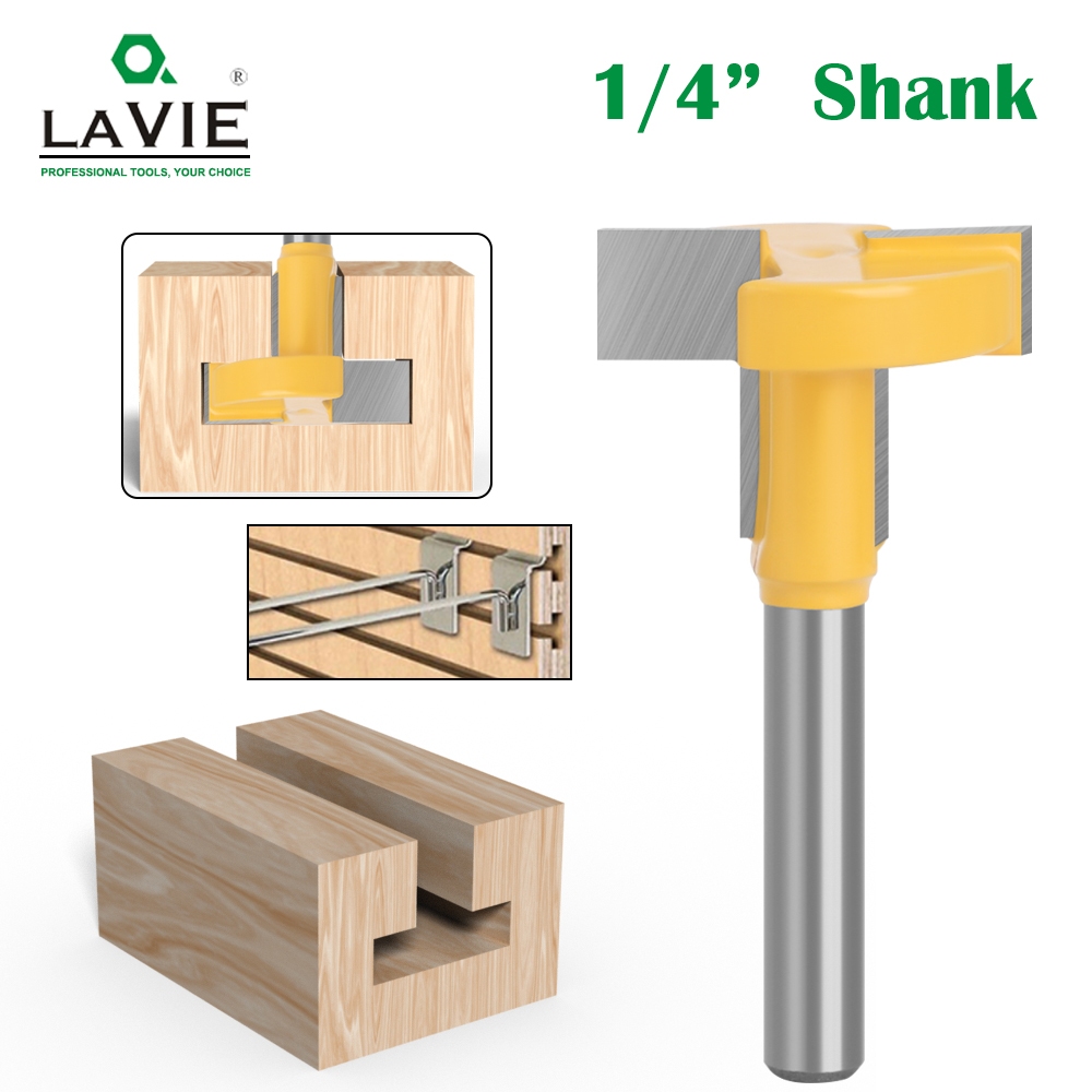 1/4 Shank T-Slot Router Bit T Slotting Milling Cutter เครื่องมืองานไม้สําหรับไม้