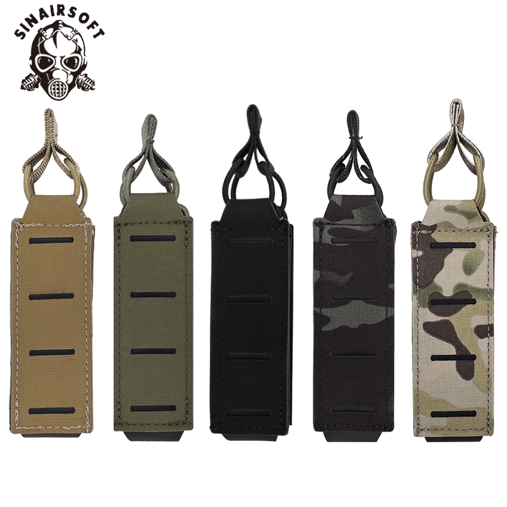 Sinairsoft ยุทธวิธีเลเซอร์ตัด MOLLE 9 มม.นิตยสารกระเป๋ากลางแจ้งมัลติฟังก์ชั่นเดี่ยว Link ซ่อนนิตยสารกระเป๋า