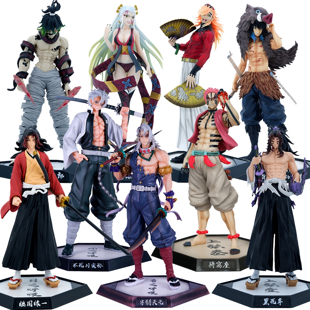 30 ซม.Anime Demon Slayer รูป Tsugikuni Yoriichi Daki Giyuurou Douma Akaza Sanemi Inosuke Uzui Tengen