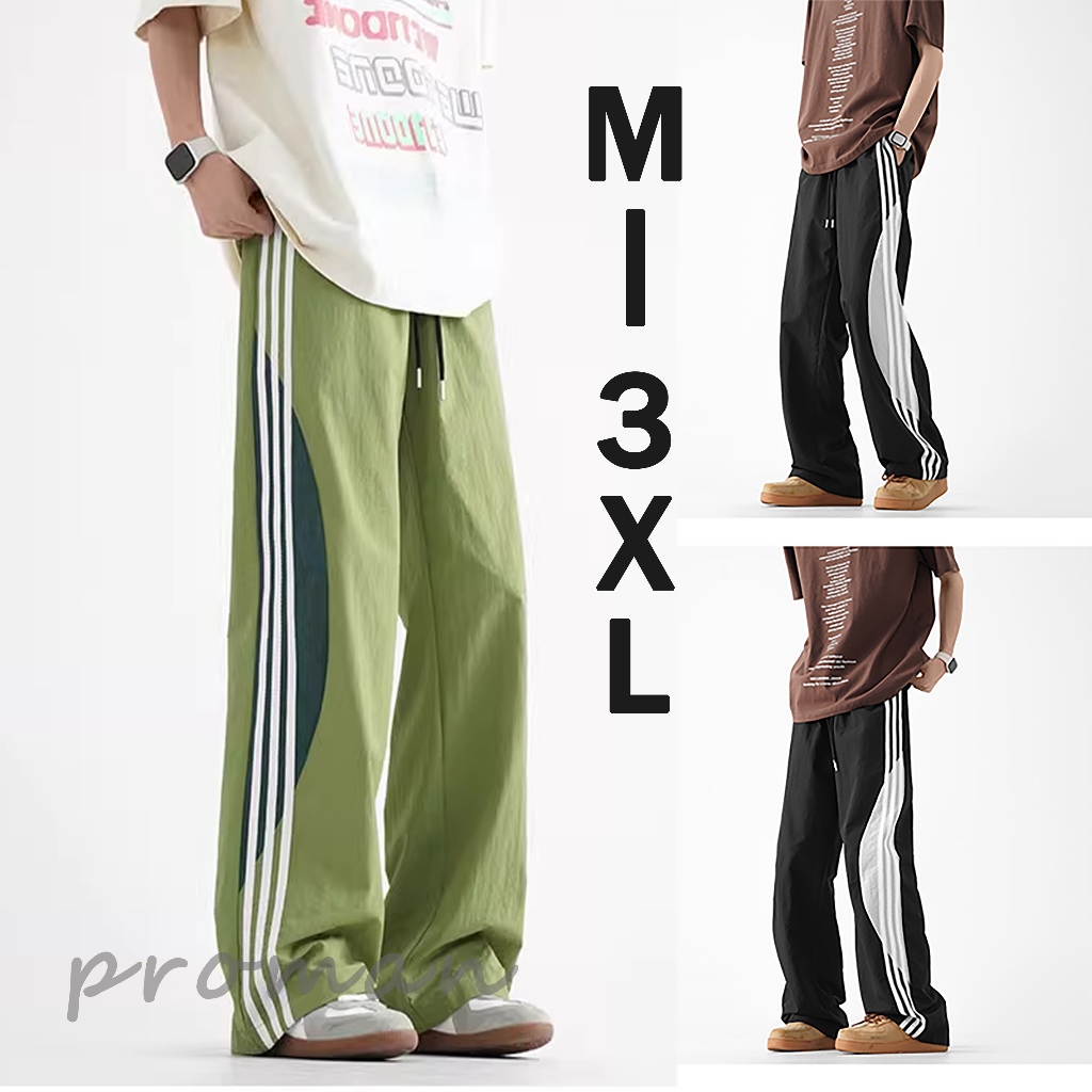 ⚡️Proman⚡️ [ 2 สี COD ]ปลายขามีสายเชือก กางเกงวอร์ม กางเกงขายาว เอวยางยืด M-3XL