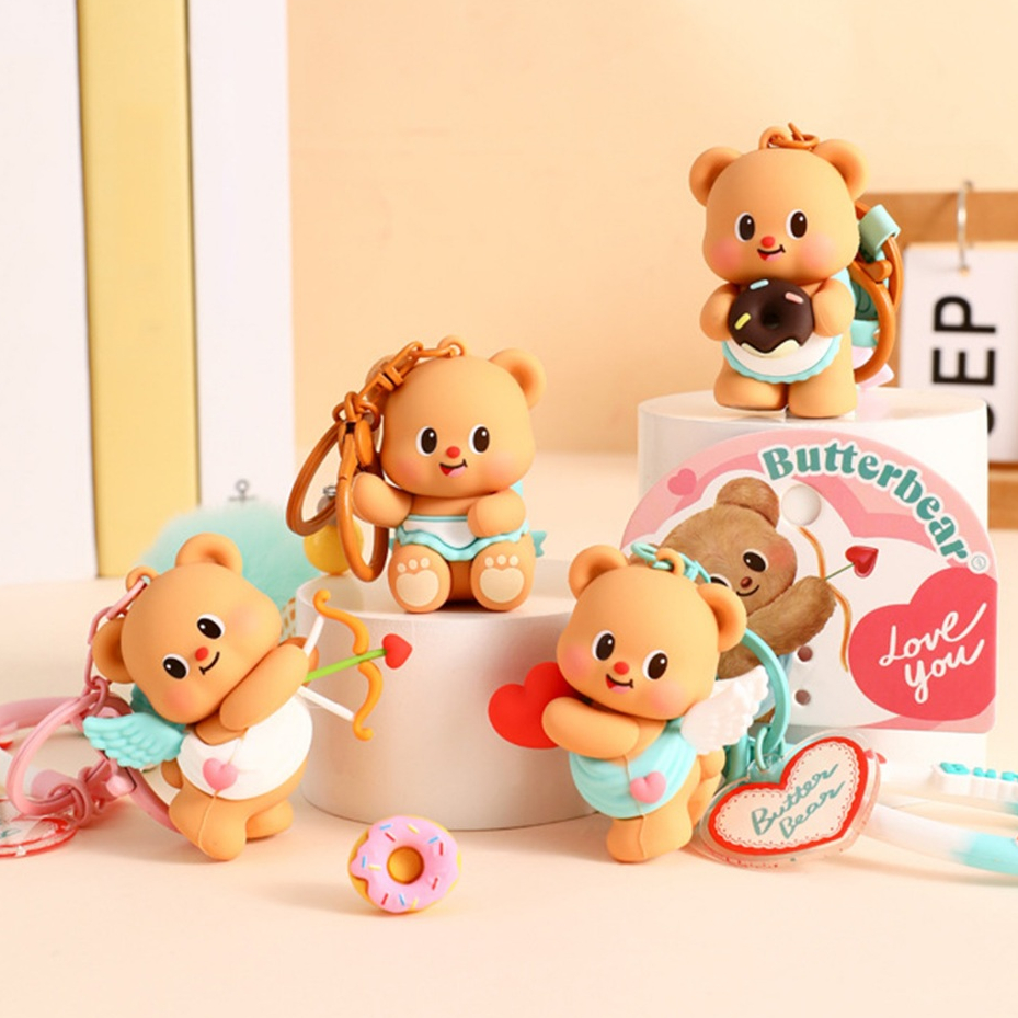 พร้อมส่ง+COD ของแท ้ พวงกุญแจ น้องหมีเนย พวงกุญแจ Butterbear ลิขสิทธิ์แท้จากจีน พวงกุญแจ butter bear หมีเนย ของแท้ บัตเตอร์เ