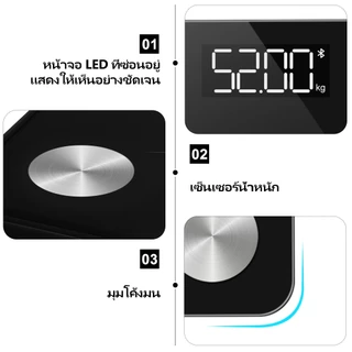 Insmart 16in1 เครื่องชั่งน้ําหนักบลูทูธ BMI Smart Body Fat Scale เครื่องชั่งน้ําหนักดิจิตอล Smart APP
