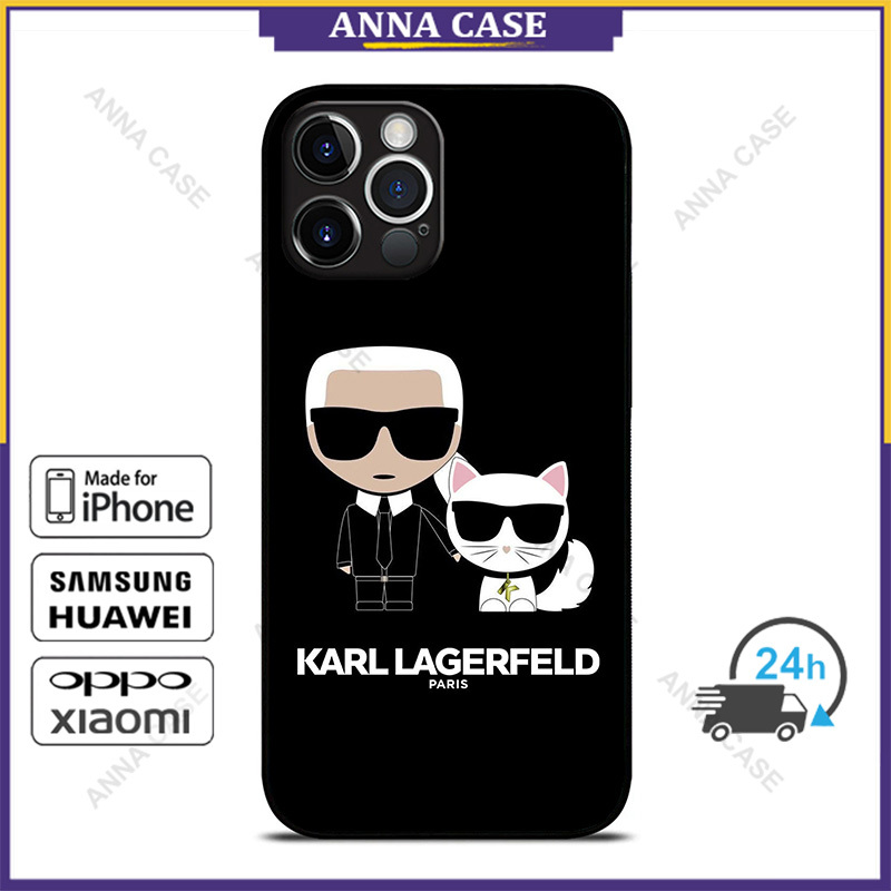 Karllagerfeld 1 เคสโทรศัพท์สําหรับ iPhone 16 Pro Max / 15 Pro Max / 14 Pro Max / Samsung Galaxy Note 10 + / S22 / S24 Ultra Anti-fall เคสป้องกัน
