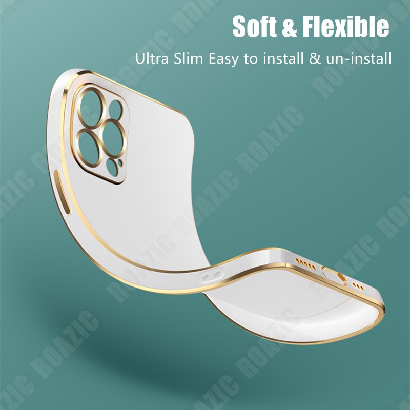 เคสโทรศัพท์สําหรับ VIVO VIVO Y28s/Y18/VIVO Y18s 5G ตรง Electroplate ขอบปลอกซิลิโคนอ่อนนุ่มคลุมทั้งหมดป้องกันหรูหราฝาหลัง SYD01 - รูปที่ 3