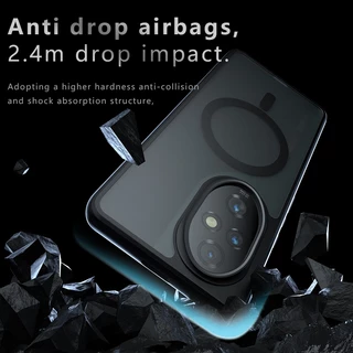 เคสแข็งแม่เหล็กโปร่งใสสําหรับ Huawei Honor 200 Pro 200Pro 5G PC ฝาครอบโทรศัพท์ปลอก