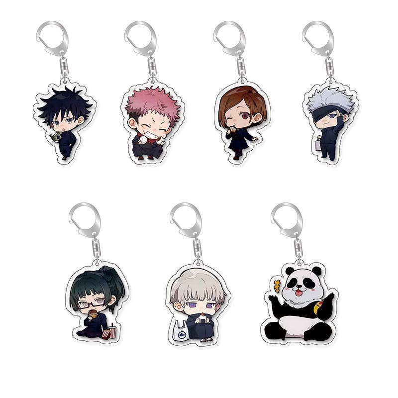 Jujutsu kaisen Gojo Satoru Itadori Yuji Fushiguro อะนิเมะน่ารักจี้รูปอะคริลิคพวงกุญแจคอลเลกชันชุดของขวัญ Cospl