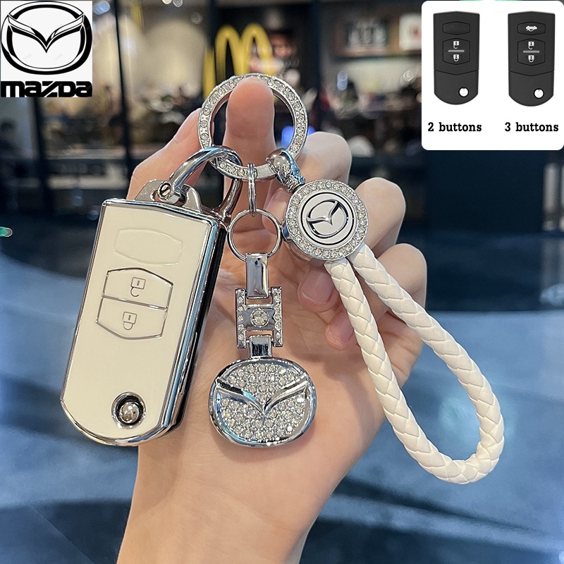Tup ฝาครอบกุญแจรถเหมาะสําหรับ Mazda 2/3/5/6/RX8/MX5/CX3/CX5/CX7 อุปกรณ์เสริมกรณีกุญแจรีโมท