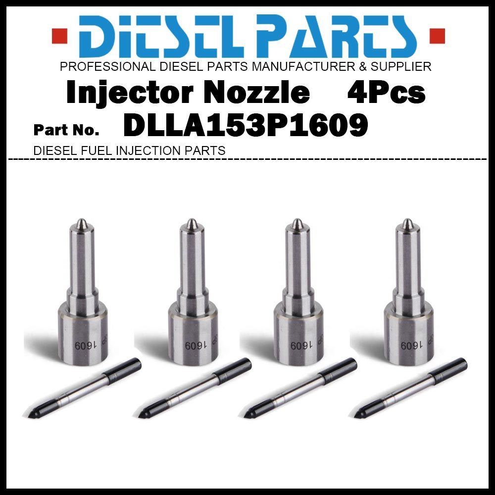 4x ดีเซลหัวฉีดน้ํามันเชื้อเพลิงหัวฉีดเคล็ดลับ DLLA153P1609 สําหรับ Hyundai H1 Starex 2.5d D4CB 33800