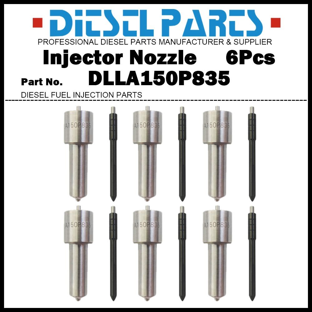 6ชิ้นดีเซลคอมมอนเรลหัวฉีดหัวฉีดเคล็ดลับ 093400-8350 DLLA150P835 สําหรับ HINO 700 Profia 10.5d P11C 2