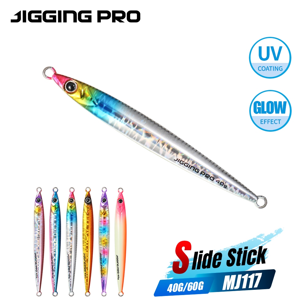 Jigging PRO 40g 60g สไลด์ติดโลหะ Jig Shore Jigging Lure เหยื่อตกปลาน้ําเค็ม Tuna Kingfish ปลาปลาทู