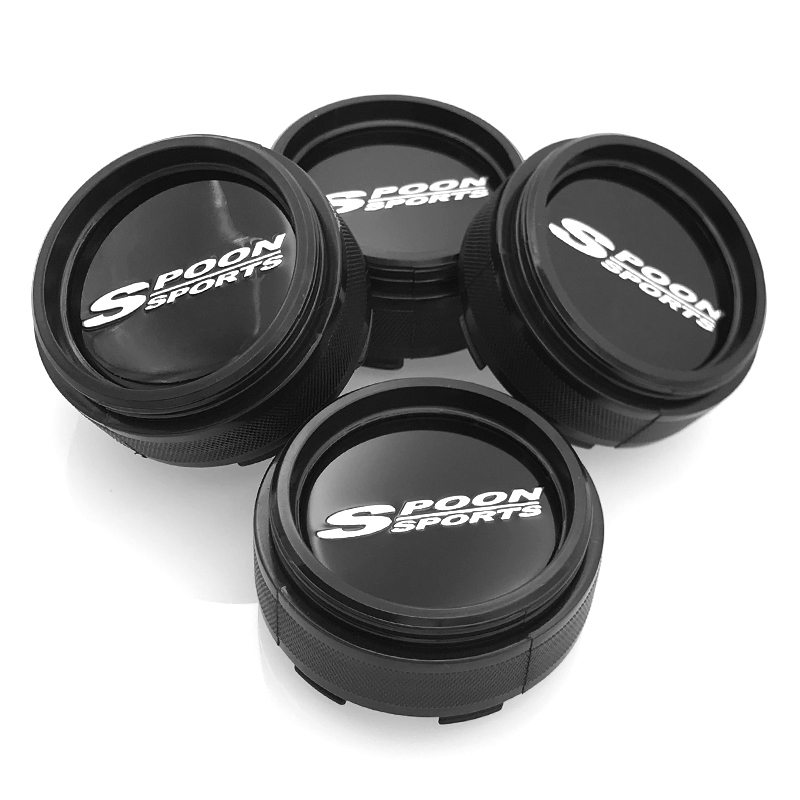 Cardiy 4 ชิ้น 61 มิลลิเมตร SPOON SPORTS ล้อกลางหมวกรถ Rim Hub Caps Cover