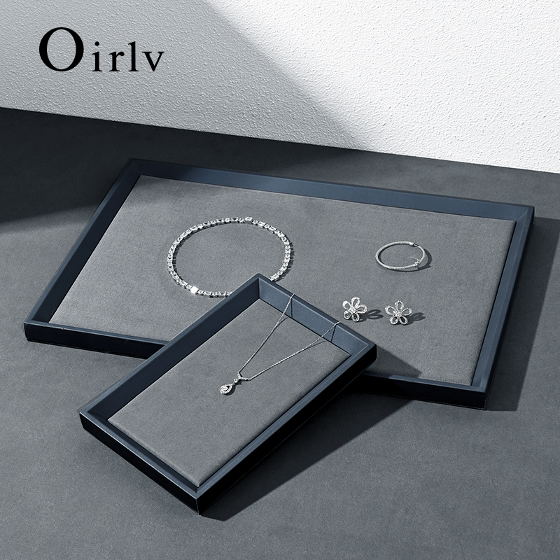 Oirlv PU หนังเครื่องประดับถาดนาฬิกาแผ่นเครื่องประดับ P080 P081
