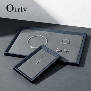 Oirlv กํามะหยี่ถาดแสดงเครื่องประดับนาฬิกาแผ่นจัดเก็บเครื่องป…