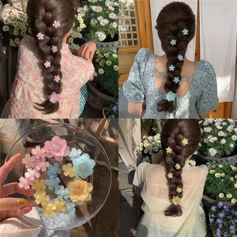 5ชิ้น/เซ็ตชุดน่ารักดอกไม้กิ๊บผู้หญิงดอกซากุระกิ๊บขนาดเล็กอุปกรณ์ผม