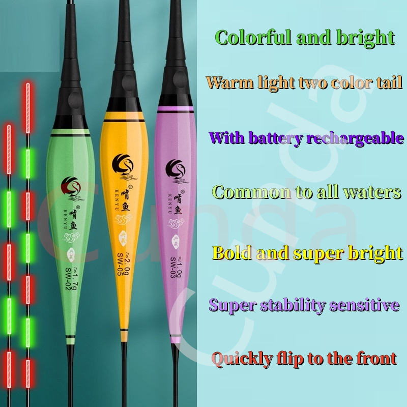 【CUNDA】 สะดุดตา เรืองแสง ทุ่นลอย ใช้ได้ทั้งกลางวัน-กลางคืน  ทุ่นตกปลา ทุ่นไฟตกปลา ทำทุ่นตกปลา Fishin