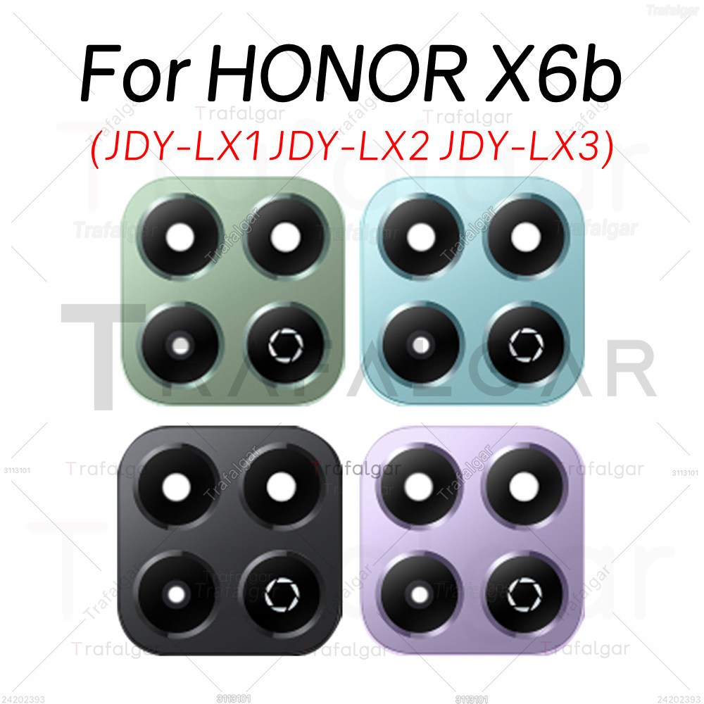 เลนส์กล้องด้านหลังสําหรับ HONOR X6b JDY-LX1 JDY-LX2 JDY-LX3 เปลี่ยนด้วยสติกเกอร์กาว
