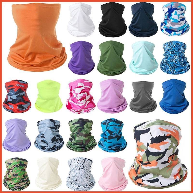 ผ้าไหมน้ําแข็ง Cooling Balaclava Face ผ้าพันคอกันฝุ่นคอ Gaiter Bandana Headband ใหม่