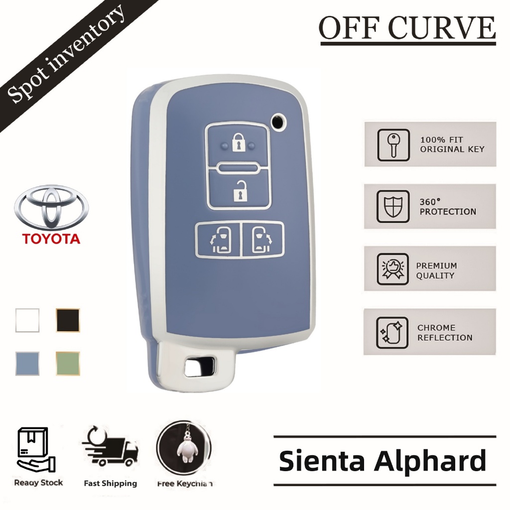 Toyota Sienta Alphard Voxy Noah Esquire Harrier กุญแจรถ Keyless Remote Fob Shell แจ็คเก็ตแขนป้องกัน