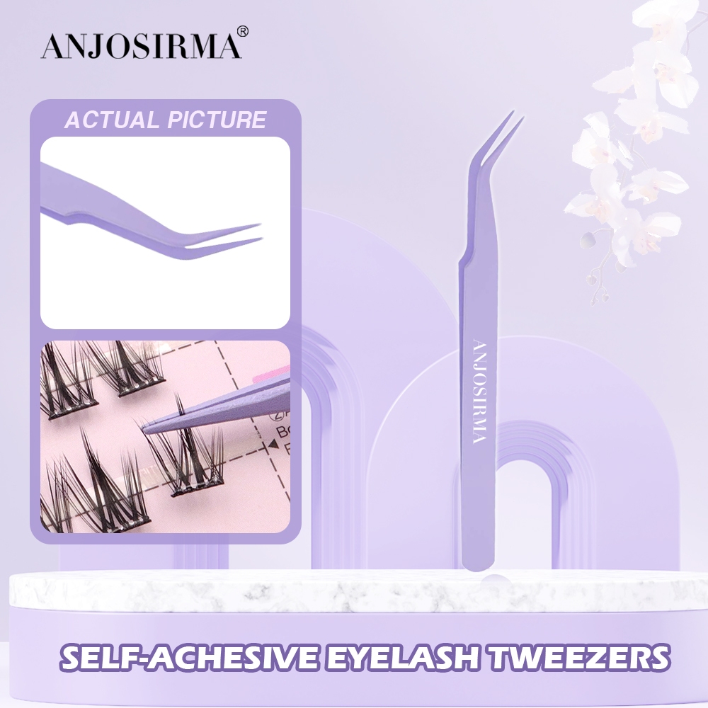 Anjosirma DIY คีมต่อขนตาและคลิปขนตาปลอมสะดวกและรวดเร็ว