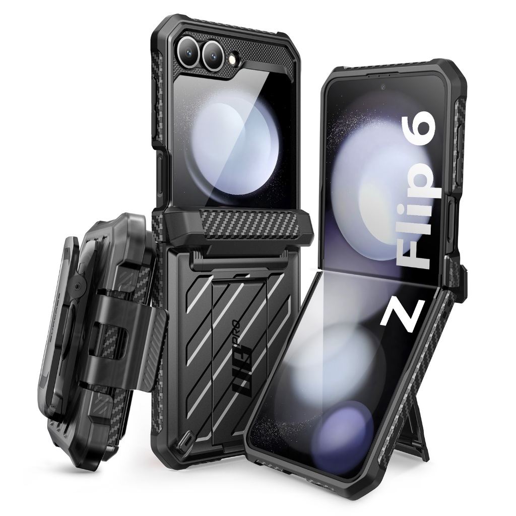 SUPCASE Unicorn Beetle Pro สําหรับ Samsung Galaxy Z Flip 7 FE / Z Flip 6 / Z Flip 5 กรณีขาตั้งเข็มขัดคลิปบานพับป้องกันหน้าจอด้านหน้า Full Body ฝาครอบโทรศัพท์ที่ทนทาน
