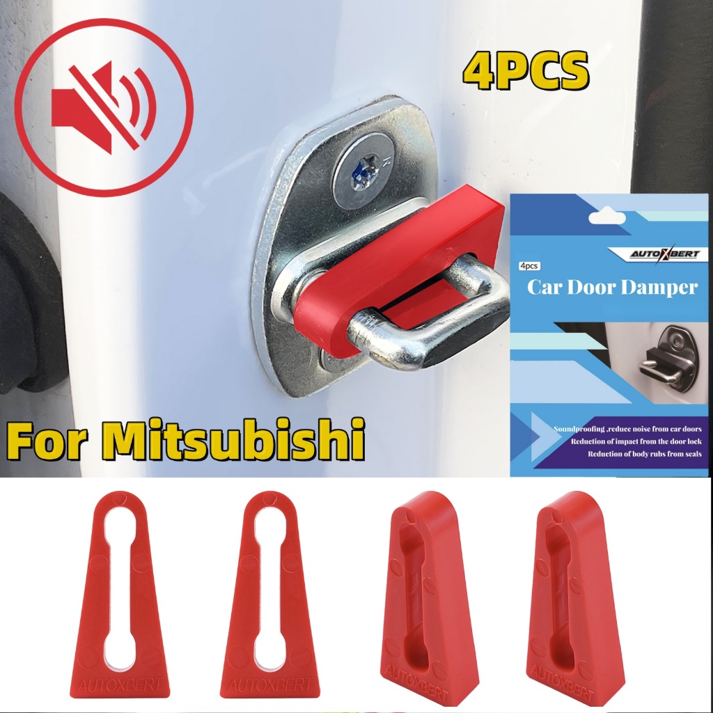 4pcs Mitsubishi ประตูรถโช้คอัพแผ่นกันกระแทก Anti shock บัฟเฟอร์ประตู Damper Protector ฉนวนกันเสียง