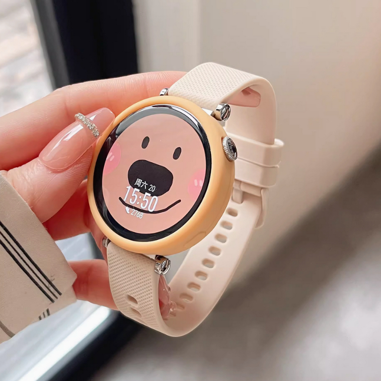 Soft Silicone Huawei Watch GT 5 สาย + เคส Huawei Watch GT 4 Strap สาย Huawei GT5 41mm Case Soft Silicone สาย Huawei watch GT4 Case Soft สาย Huawei GT5 Strap Rubber huawei watch gt 4 สาย Soft Huawei Watch GT5 สาย 41mm