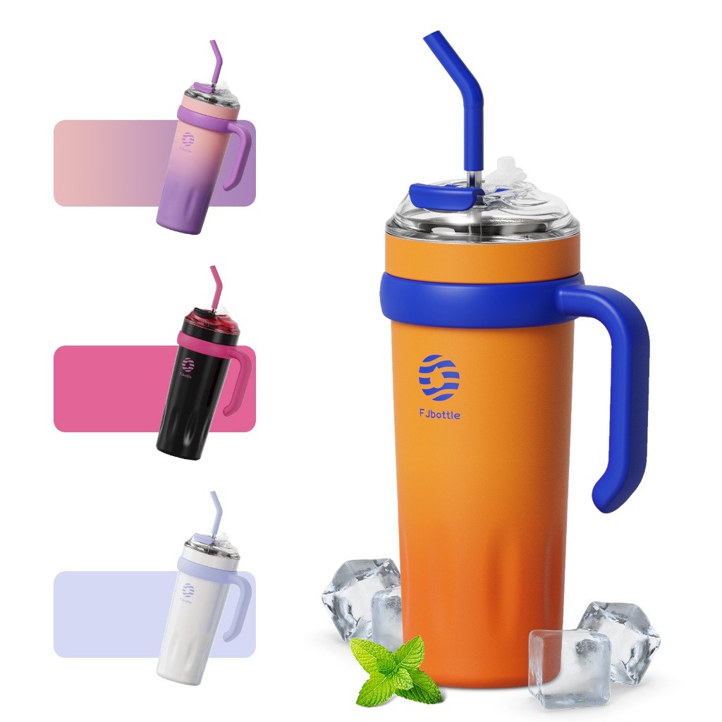 Fjbottle ขวดกาแฟ 1200 มล. แก้วน้ํารั่ว 316 ขวดน้ําหุ้มฉนวนสแตนเลส