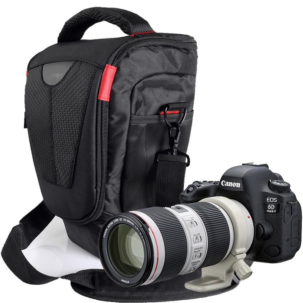 กระเป๋ากล้องขนาดใหญ่กันน้ํากระเป๋ากล้อง DSLR สําหรับ Canon EOS 6D 6D2 5D Mark IV V II III 5D4 5D3 R 850D 90D 80D 77D 70-200 มม.100-500 มม.เลนส์