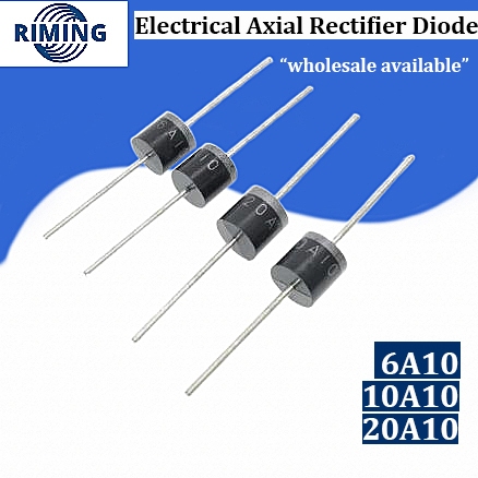 10pcs 10A10 6A10 20A10 R-6 DIP 6A 10A 20A 1000V ไฟฟ้า Axial Rectifier ไดโอด