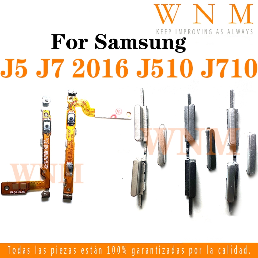 ใหม่สําหรับ Samsung Galaxy J5 J7 2016 J510 J710 ปุ่ม flex บน/ปิดปุ่มสวิทช์ด้านข้าง Key Volume Up Dow