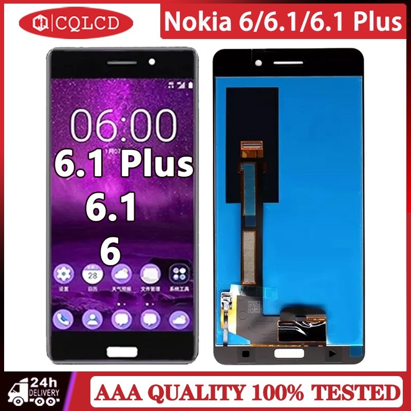 ชุดหน้าจอ Nokia 6 2017 อะไหล่มือถือ พร้อมทัชสกรีน Nokia 6.1 2018 LCD Nokia 6.1 Plus LCD X6 LCD หน้าจอ