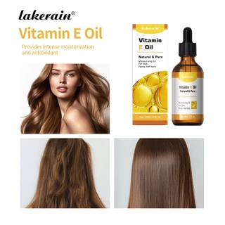 Lakerain Vitamin E Skin Oil 100% Natural Facial Essence ให้ความชุ่มชื้นและกระชับผิว, ลดเลือนริ้วรอยและจุด, ปรับสีผิวให้กระจ่างใส