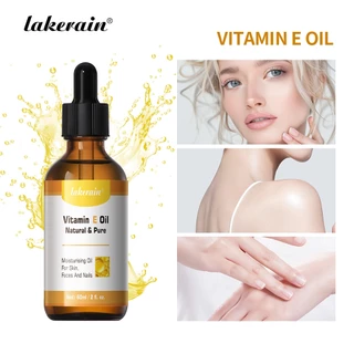 Lakerain Vitamin E Skin Oil 100% Natural Facial Essence ให้ความชุ่มชื้นและกระชับผิว, ลดเลือนริ้วรอยและจุด, ปรับสีผิวให้กระจ่างใส