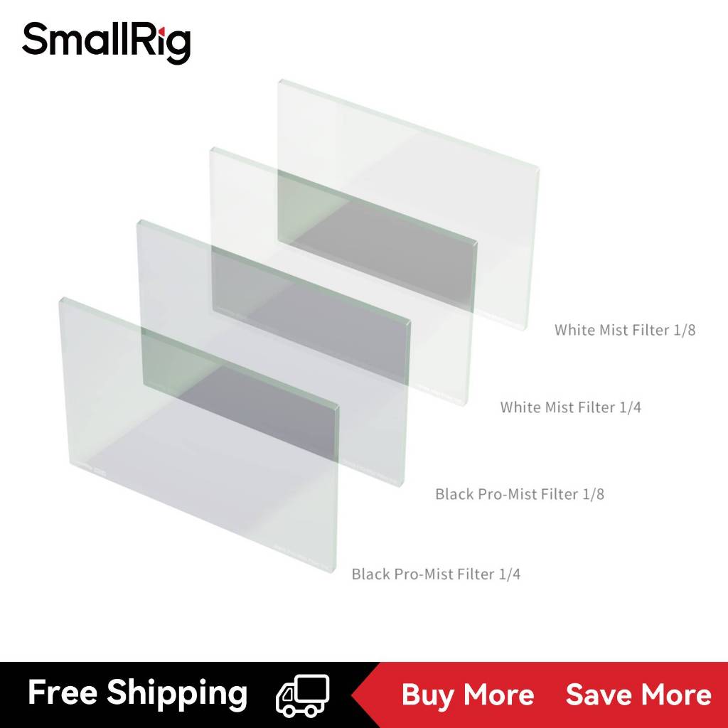 Smallrig CINE 4 x 5.65" White & Black Mist 1/8 & 1/4 Filter #4740 #4741 #4742 #4743