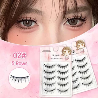 5 คู่ขนตาปลอม 3ง สีดําธรรมชาติพิเศษนํามาใช้ใหม่หลายครั้ง