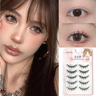 5 คู่ขนตาปลอม 3ง สีดําธรรมชาติพิเศษนํามาใช้ใหม่หลายครั้ง