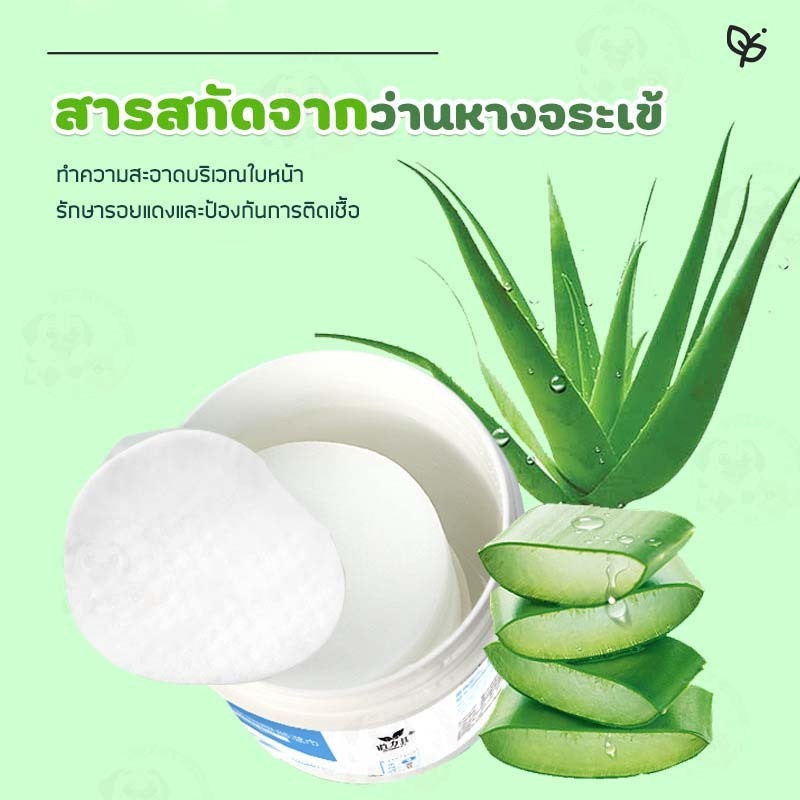 แผ่นเช็ดสุนัขและแมว ทิชชู่เปียกน้ําตาสําหรับสุนัขและแมว ผ้าเช็ดทําความสะอาดสัตว์เลี้ยง 200แผ่น ราคา ถูกที่สุด ดีลบีเคเค แกลเลอรีภาพที่ 4