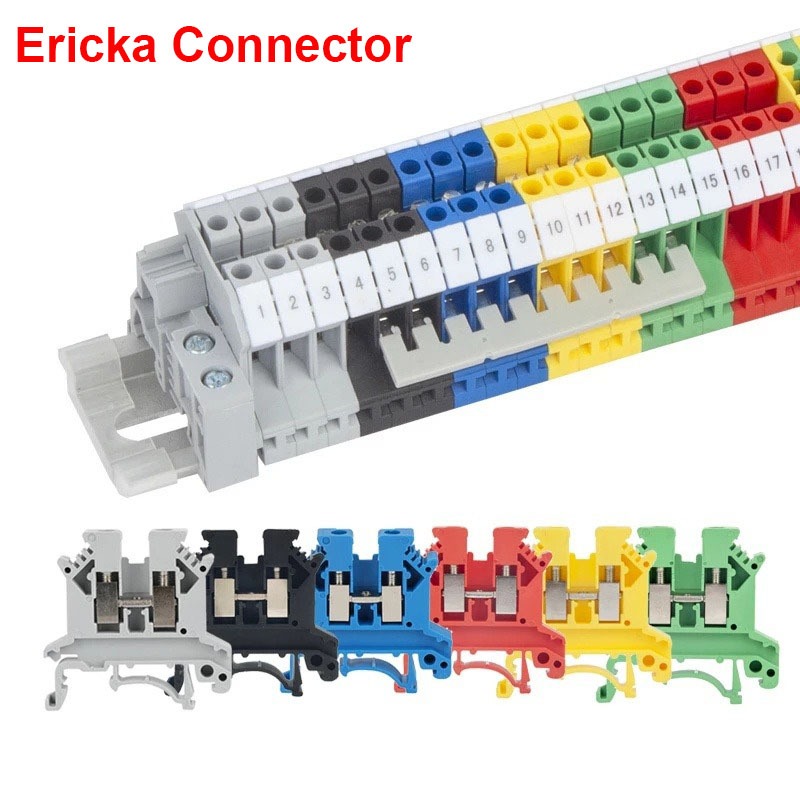 3/5/10 ชิ้น Din Rail Terminal Block Universal แผง Mount UK 2.5B สกรูอิเล็กทรอนิกส์ Terminal Strips Contactor Conductor